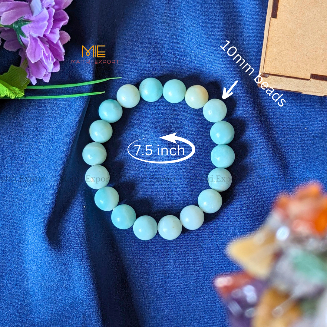 Amazonite AAA Natural Crystal Healing Bracelet-Maitri Export | Crystals Store