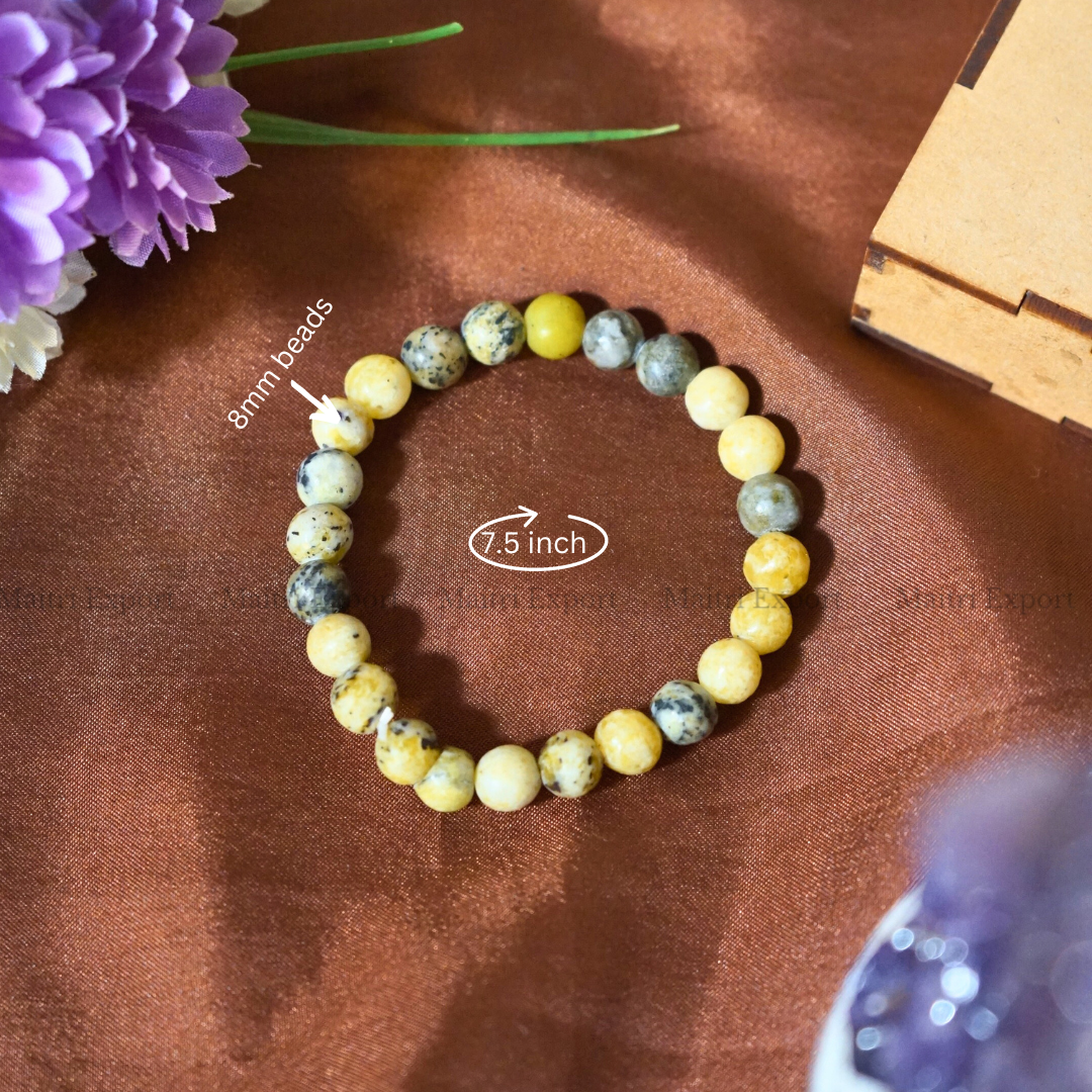 Serpentine 8mm Natural Crystal Healing Bracelet-Maitri Export | Crystals Store