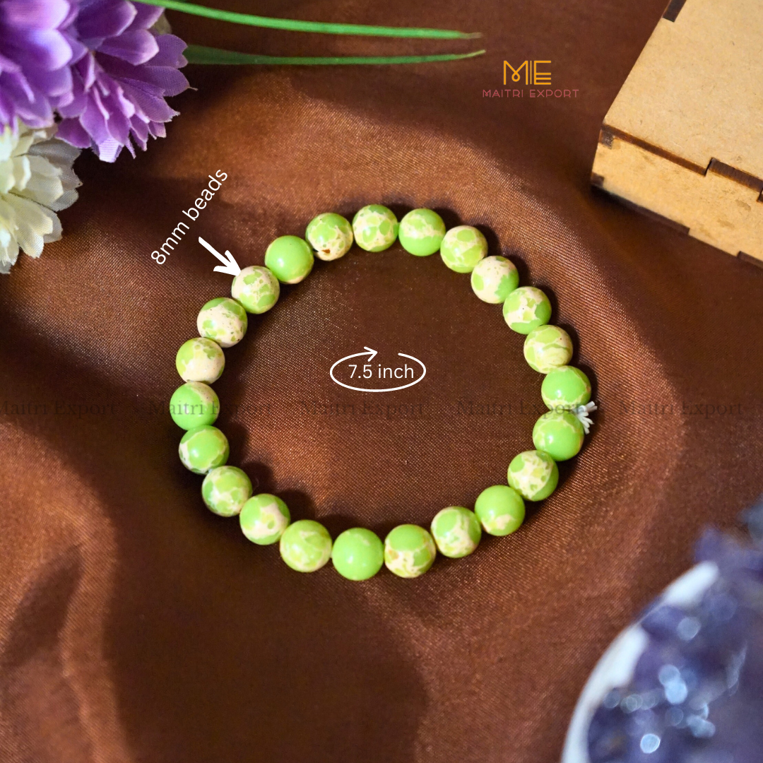 Green Opal 8mm Crystal Healing Bracelet-Maitri Export | Crystals Store