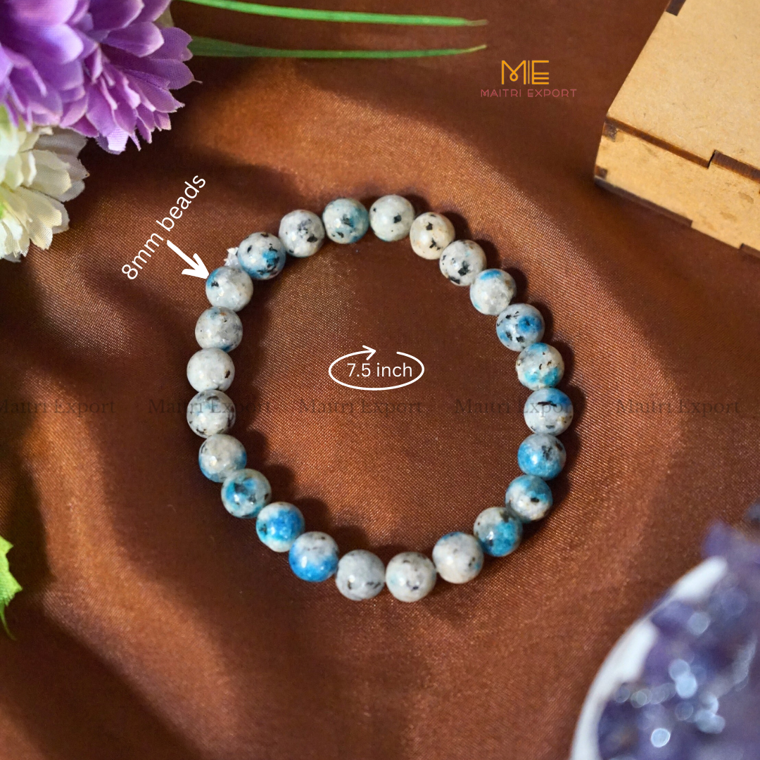 K 2 Jasper 8mm Natural Crystal Healing Bracelet-Maitri Export | Crystals Store