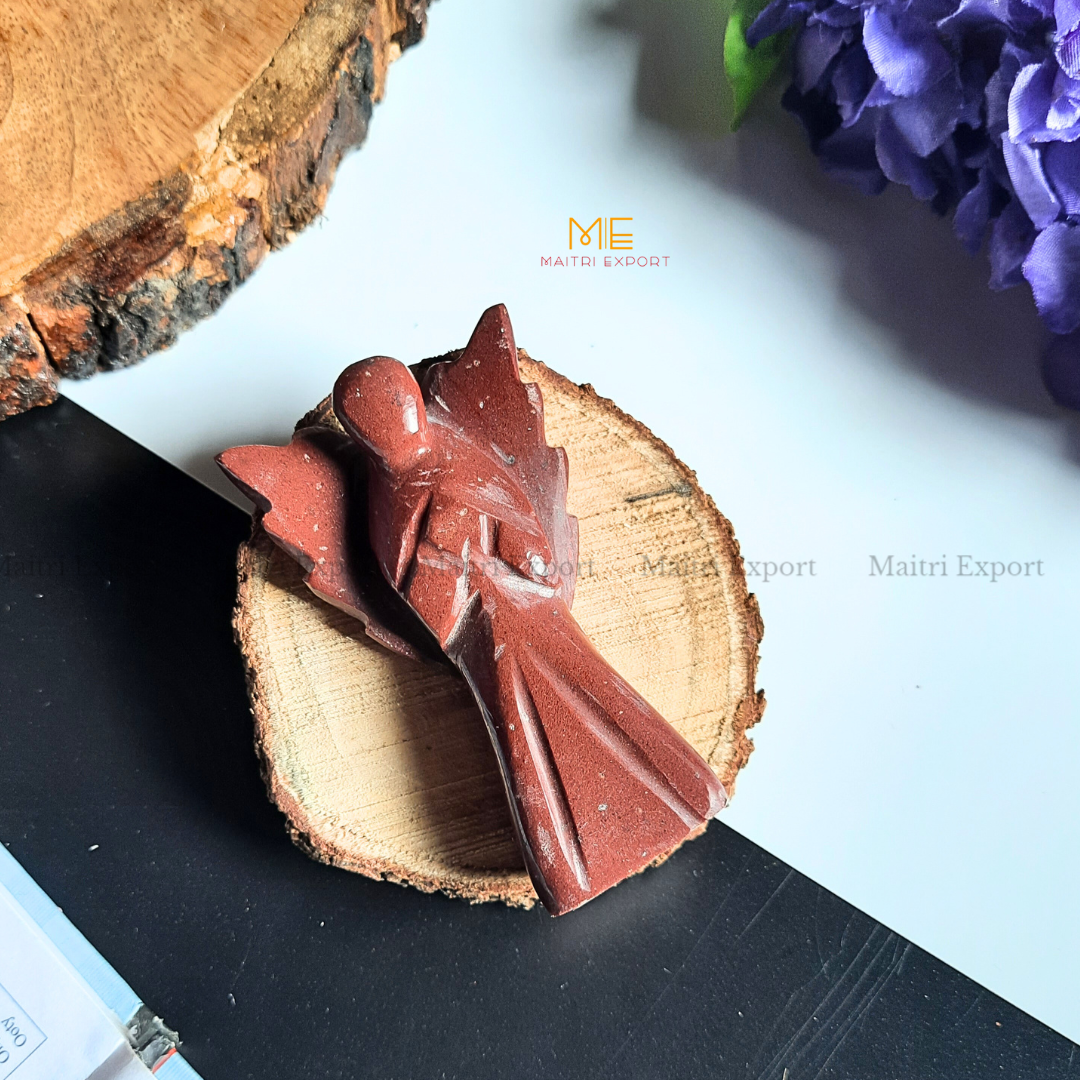 Crystal Guardian Angel With Wings ( 3 inch )-Red Jasper-Maitri Export | Crystals Store