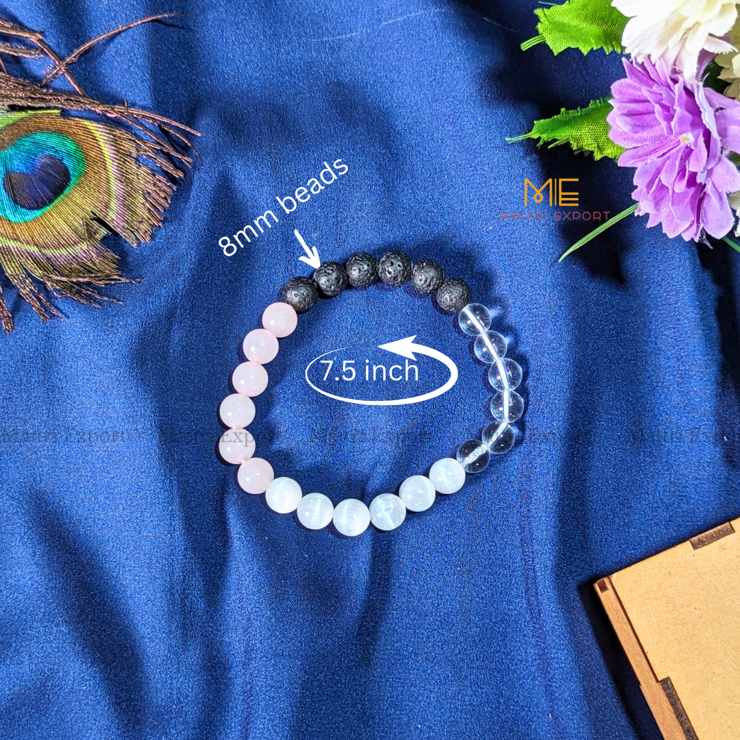 Feel Calm and Release Stress Purpose / Intention Crystal healing Bracelet-Maitri Export | Crystals Store