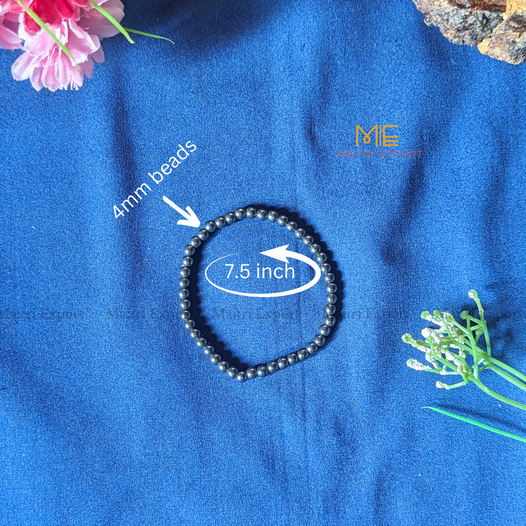 Hematite Natural Crystal Healing Bracelet-Maitri Export | Crystals Store