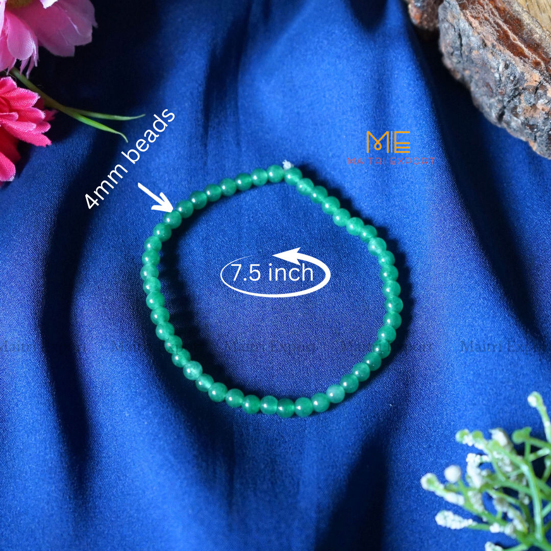 Green Jade Natural Crystal Healing Bracelet-Maitri Export | Crystals Store