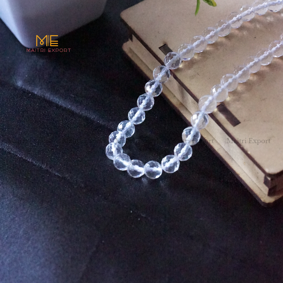 6 mm Faceted Line-Clear Quartz-Maitri Export | Crystals Store