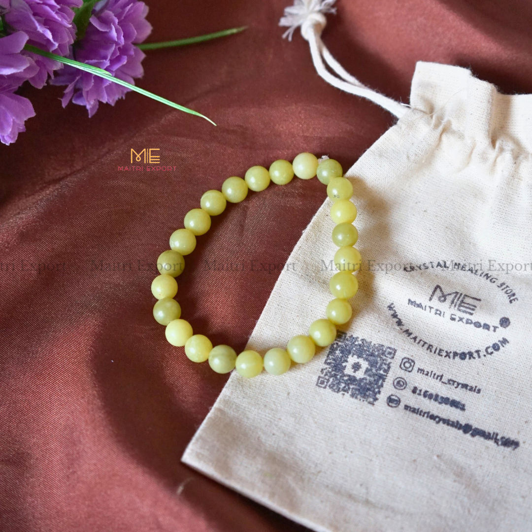 Lemon Quartz 8mm Crystal Healing Bracelet-Maitri Export | Crystals Store