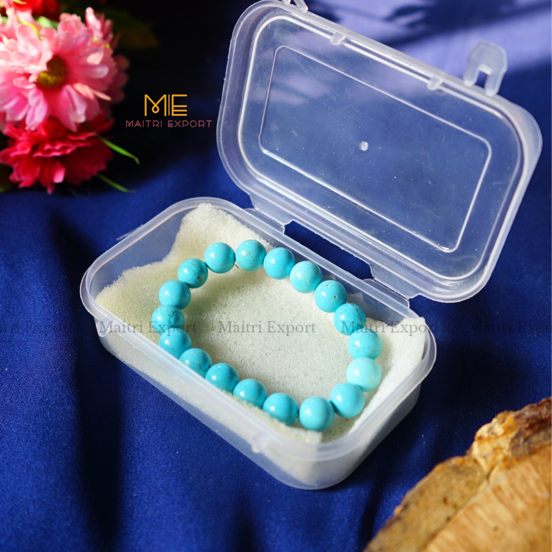 Turquoise Natural Crystal Healing Bracelet-Maitri Export | Crystals Store
