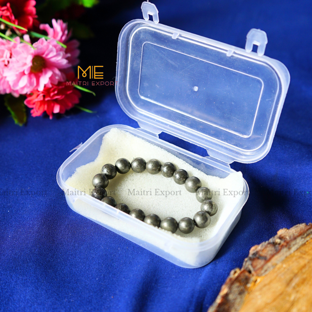 Pyrite Natural Crystal Healing Bracelet-Maitri Export | Crystals Store