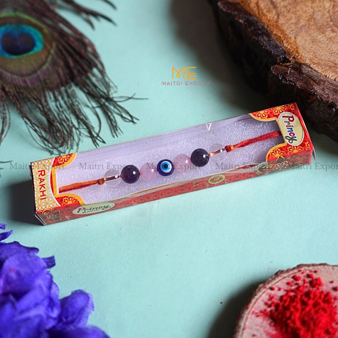 Natural crystal stone purposed rakhi-Maitri Export | Crystals Store