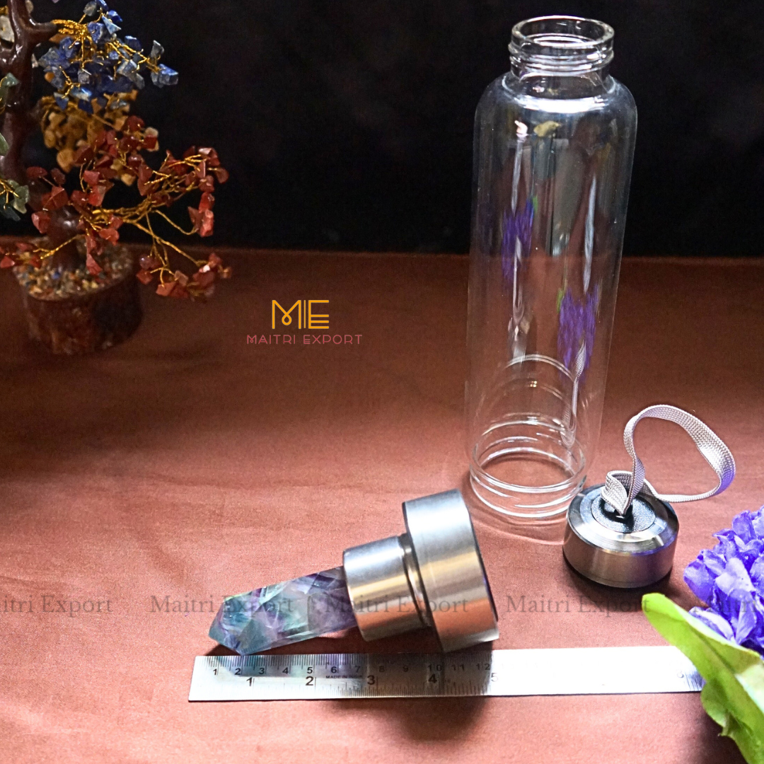 Natural Healing Stone Wand Crystal Infused Elixir Bottle-Maitri Export | Crystals Store