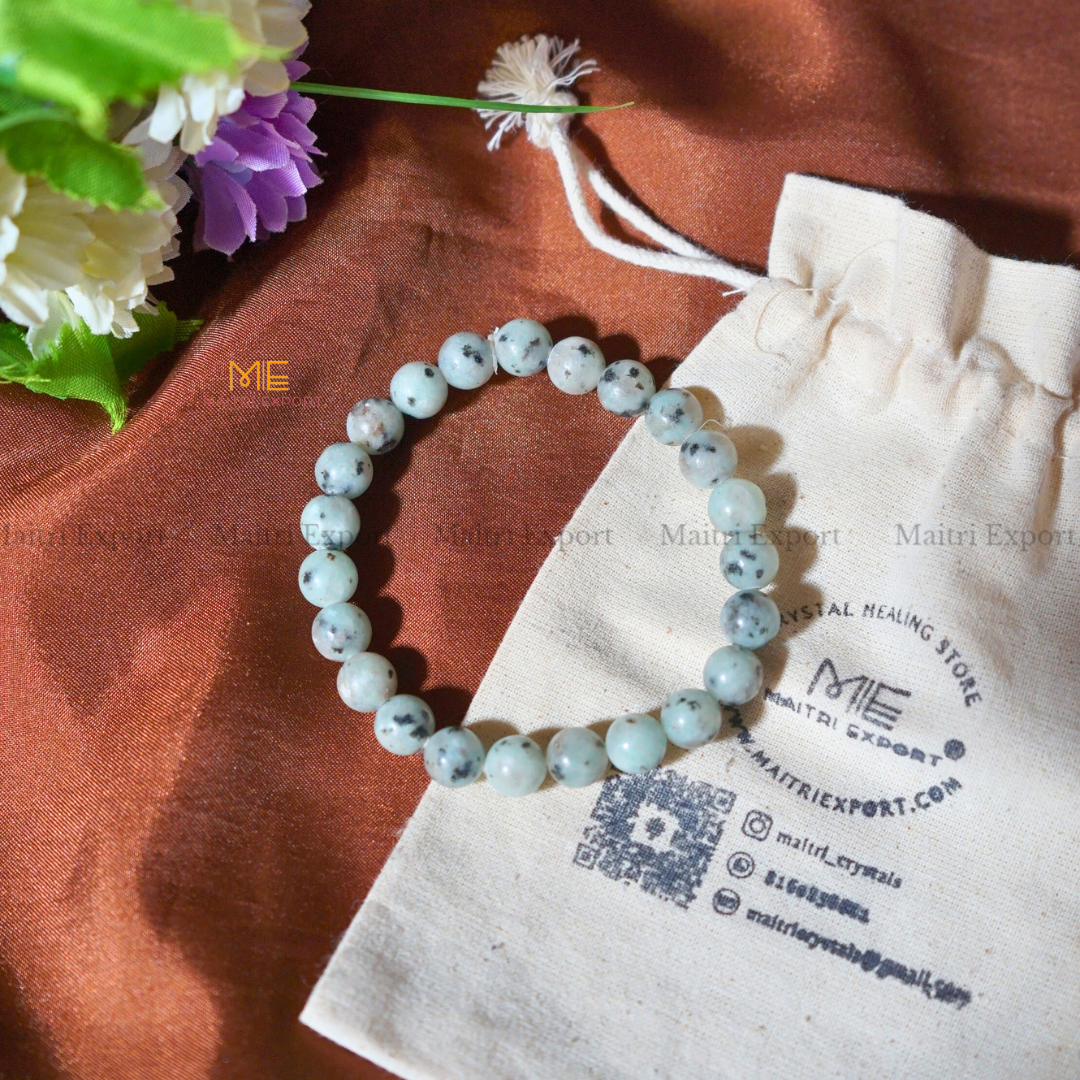 Kiwi Jasper 8mm Natural Crystal Healing Bracelet-Maitri Export | Crystals Store
