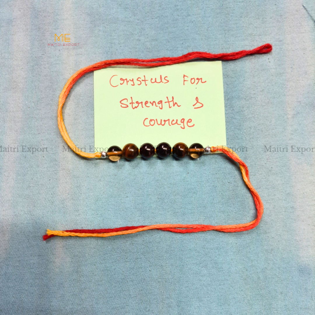 Natural crystal stone purposed rakhi-Maitri Export | Crystals Store