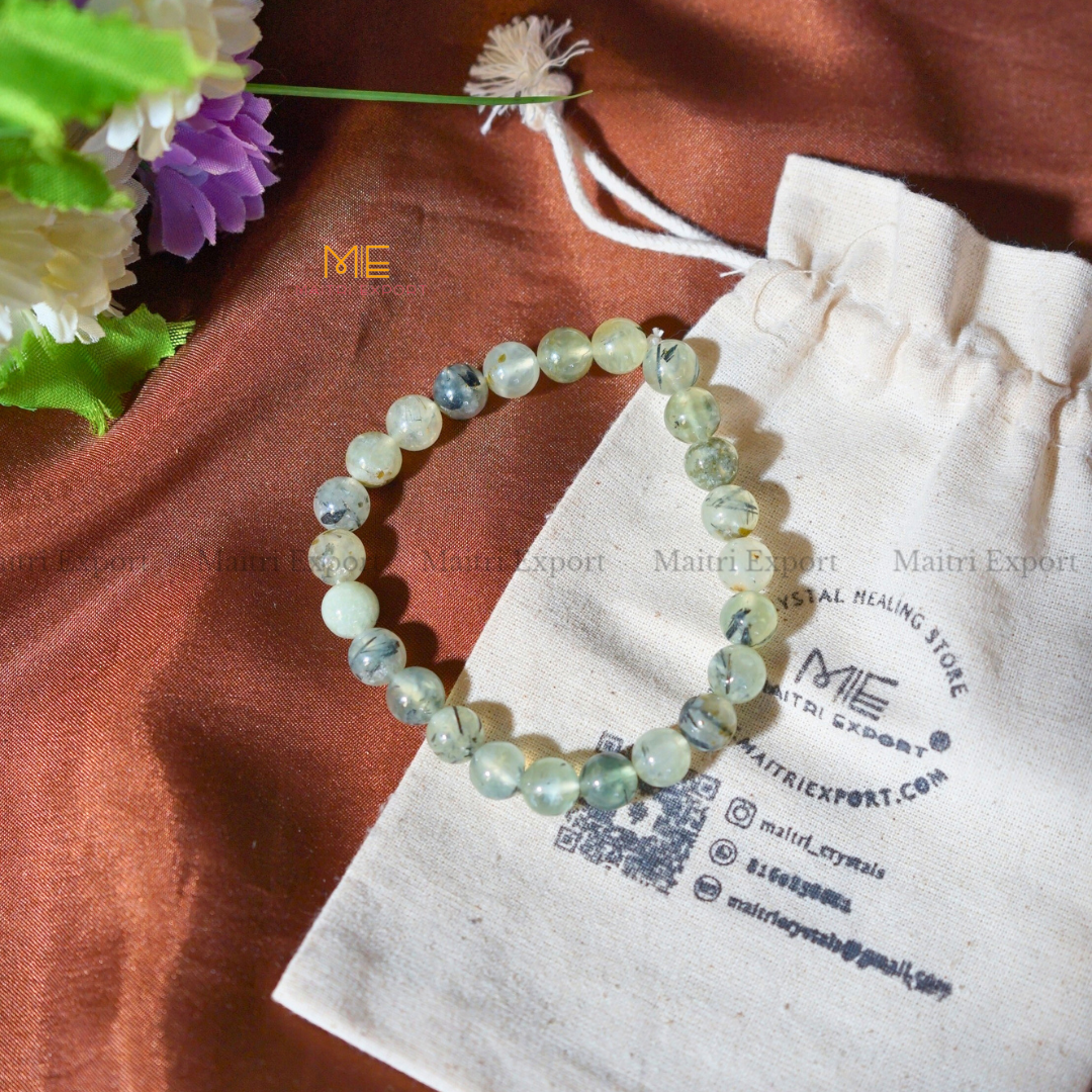 Prehnite 8mm Natural Crystal Healing Bracelet-Maitri Export | Crystals Store