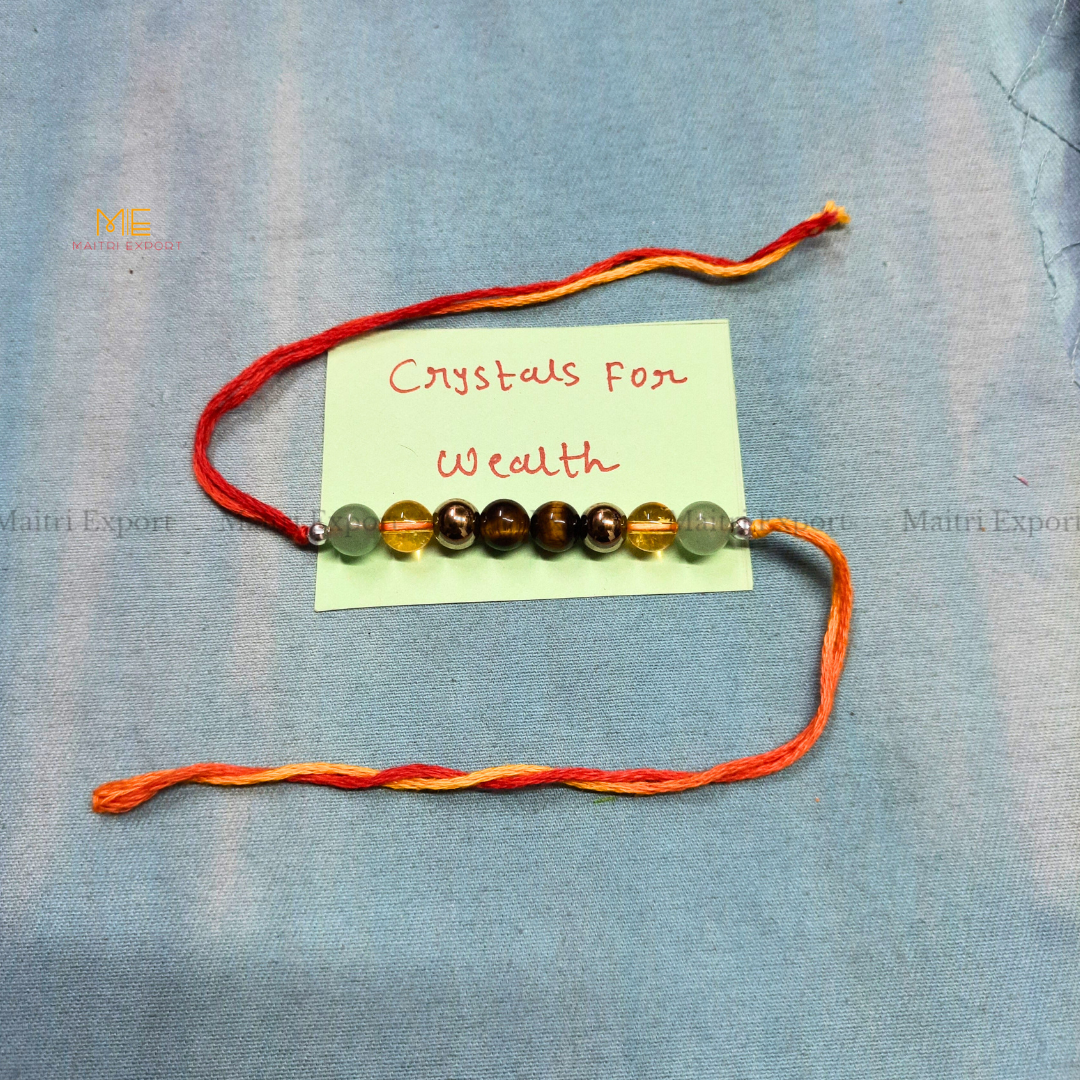Natural crystal stone purposed rakhi-Maitri Export | Crystals Store