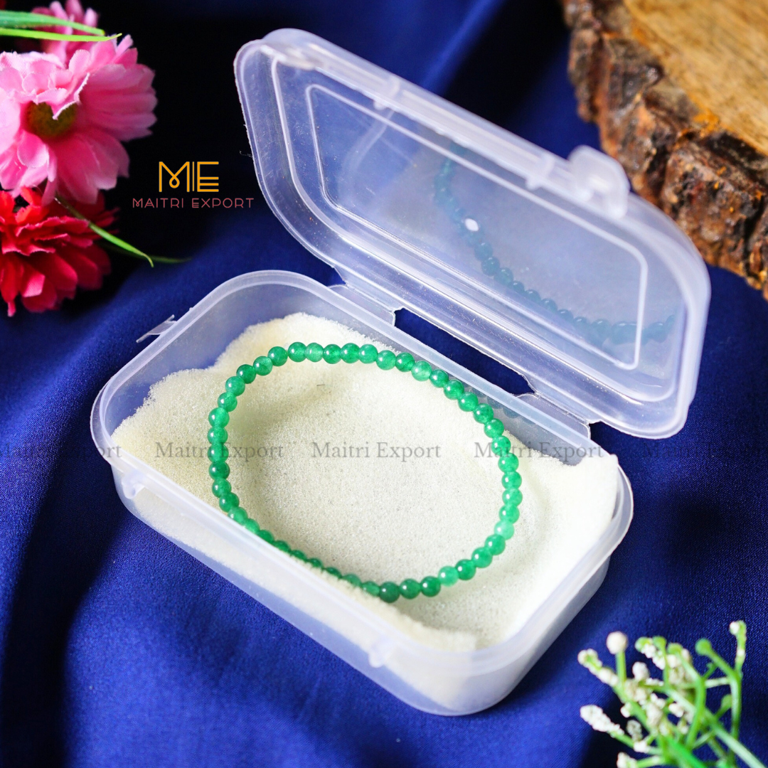 Green Jade Natural Crystal Healing Bracelet-Maitri Export | Crystals Store