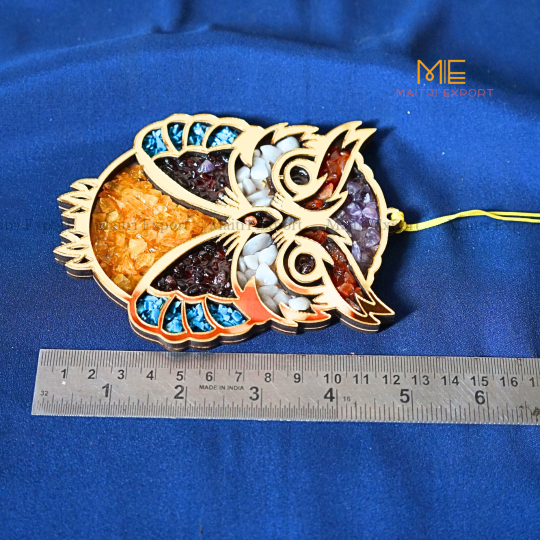 Owl Money magnet and 7 chakra Wall & Car Hanger-Maitri Export | Crystals Store