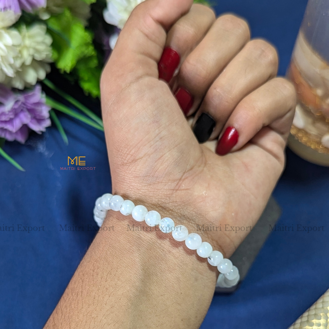 6mm round bead Stretchable crystal bracelets-Maitri Export | Crystals Store