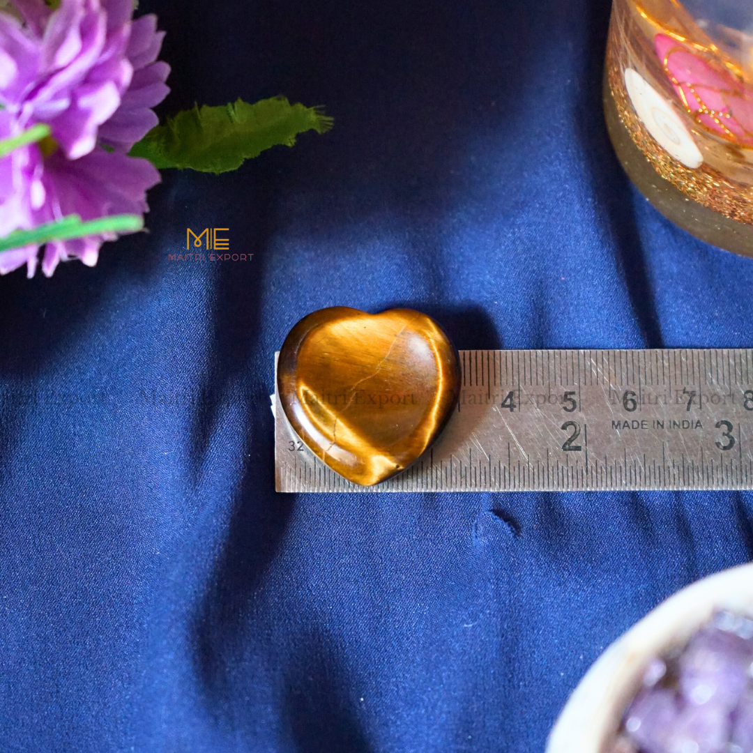 Natural Crystal Stone Heart Worry Stone-Maitri Export | Crystals Store