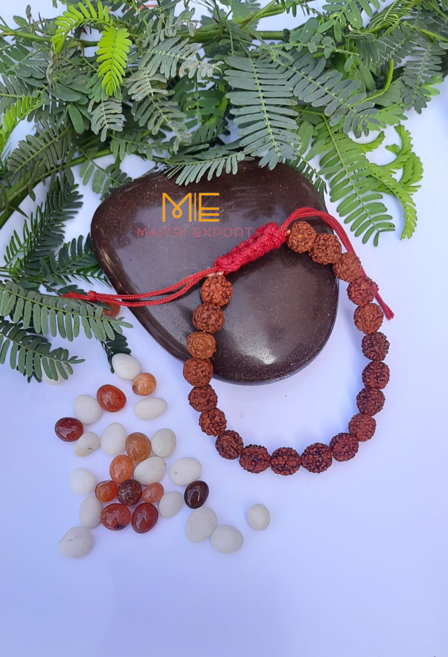 5 mukhi Rudraksha thread stretchable Bracelet-Maitri Export | Crystals Store