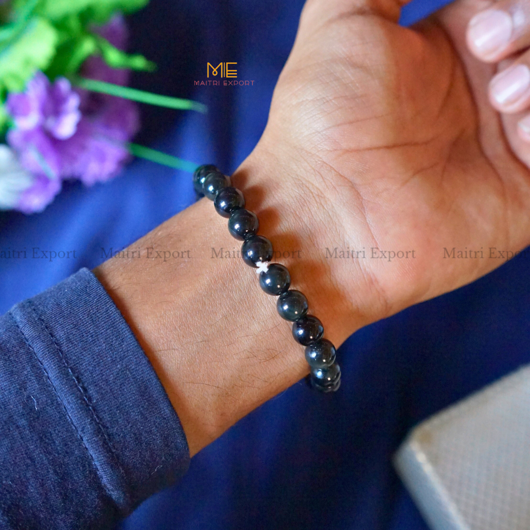 Rainbow Obsidian Natural Crystal Healing Bracelet-Maitri Export | Crystals Store