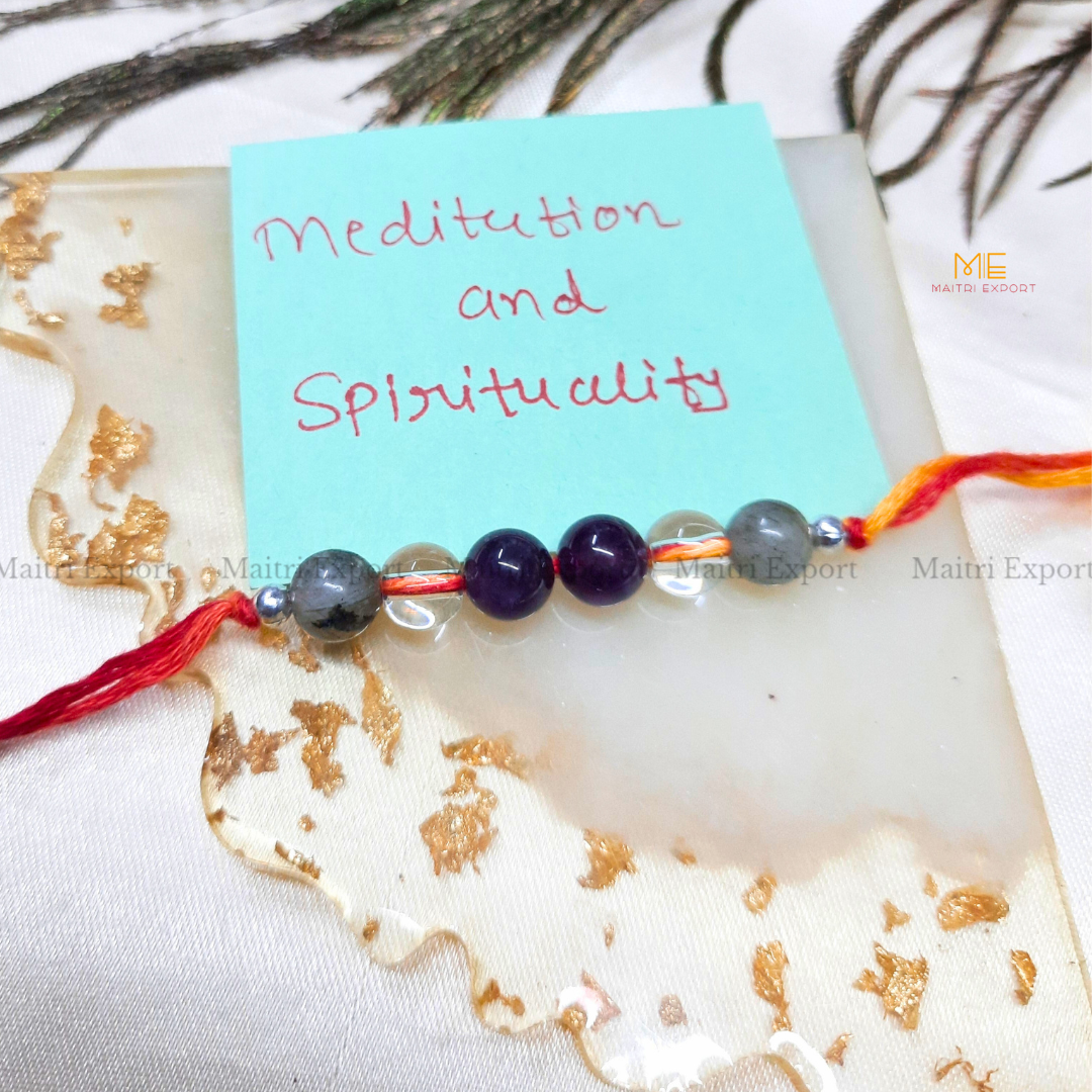 Natural crystal stone purposed rakhi-Maitri Export | Crystals Store