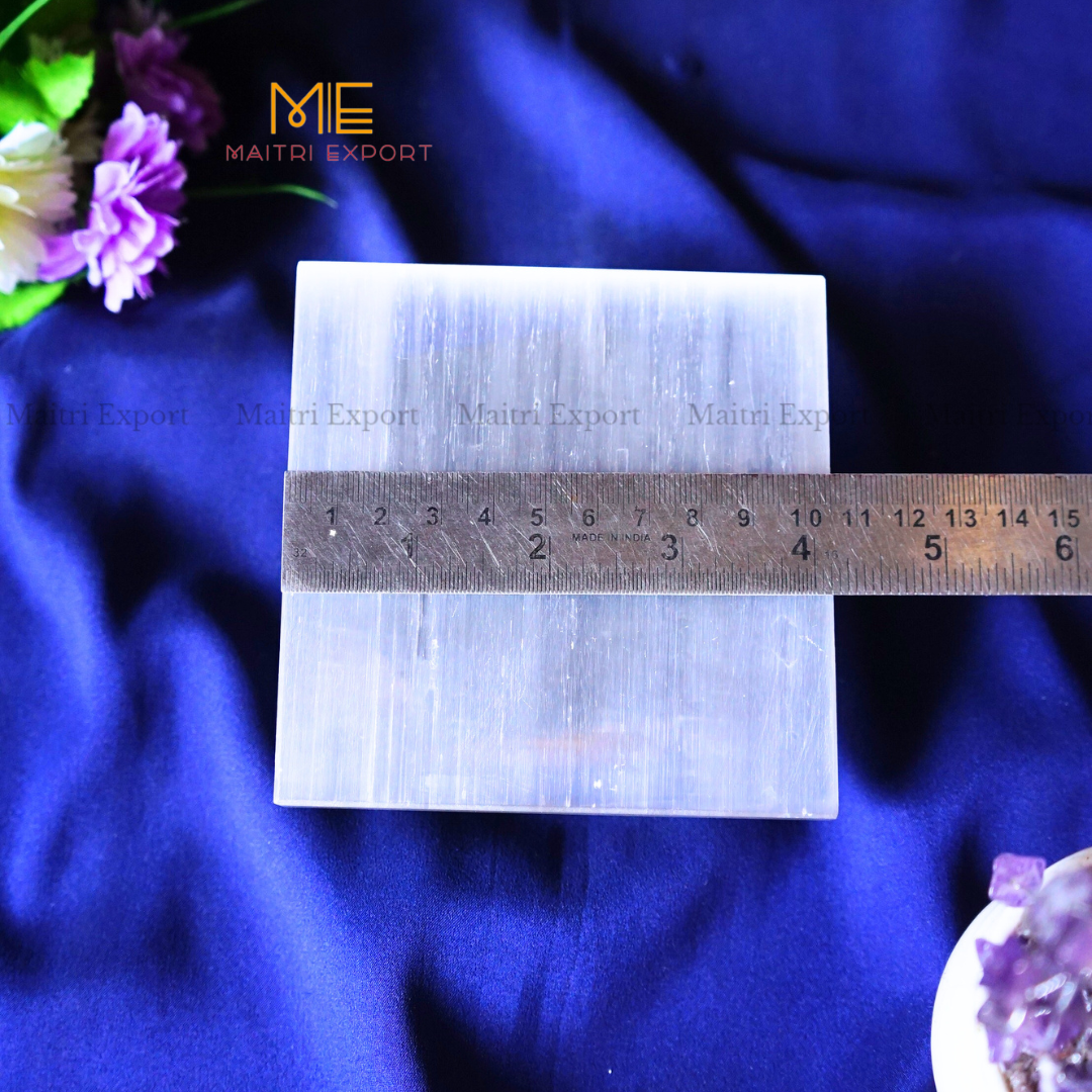 Natural selenite stone different shapes plain plate-Maitri Export | Crystals Store