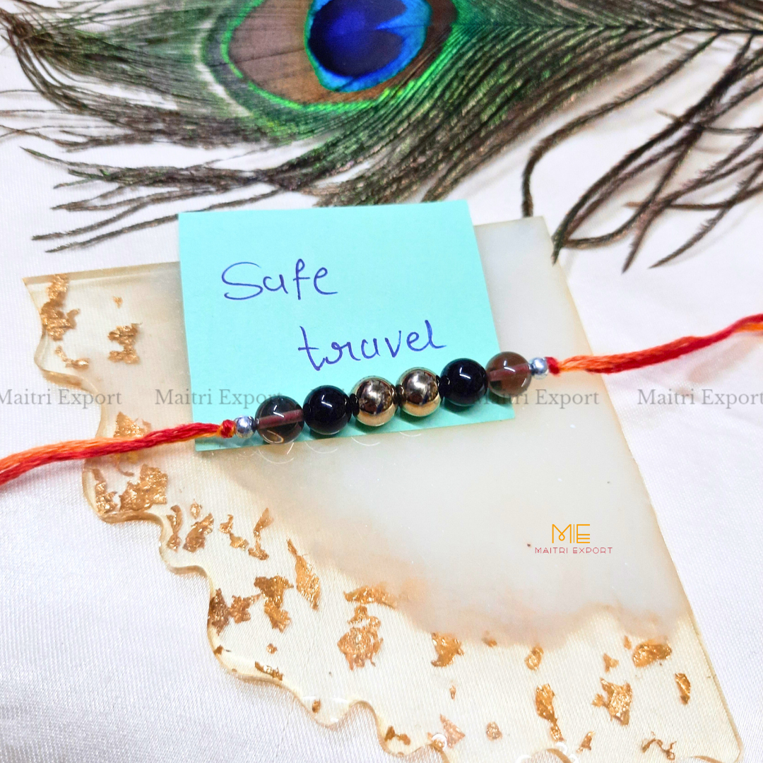 Natural crystal stone purposed rakhi-Maitri Export | Crystals Store