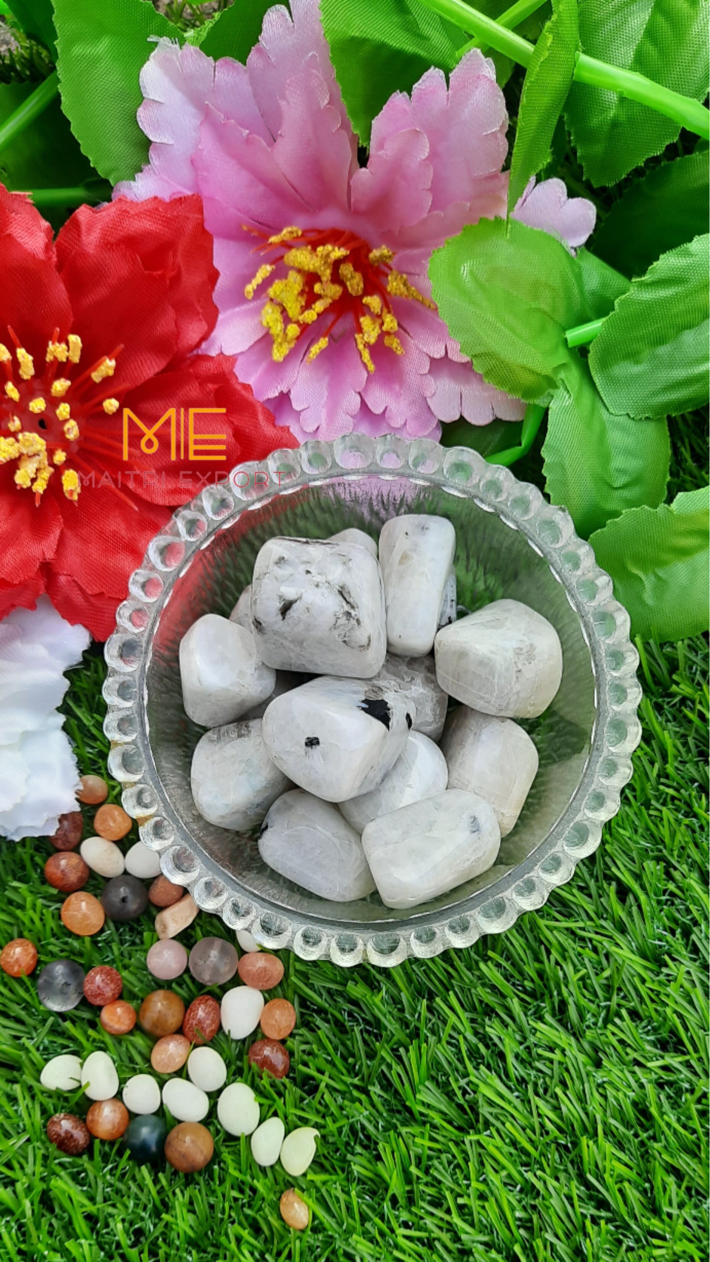 Rainbow Moonstone Natural Crystal Healing Stone Tumble / Pocket Stone-Maitri Export | Crystals Store