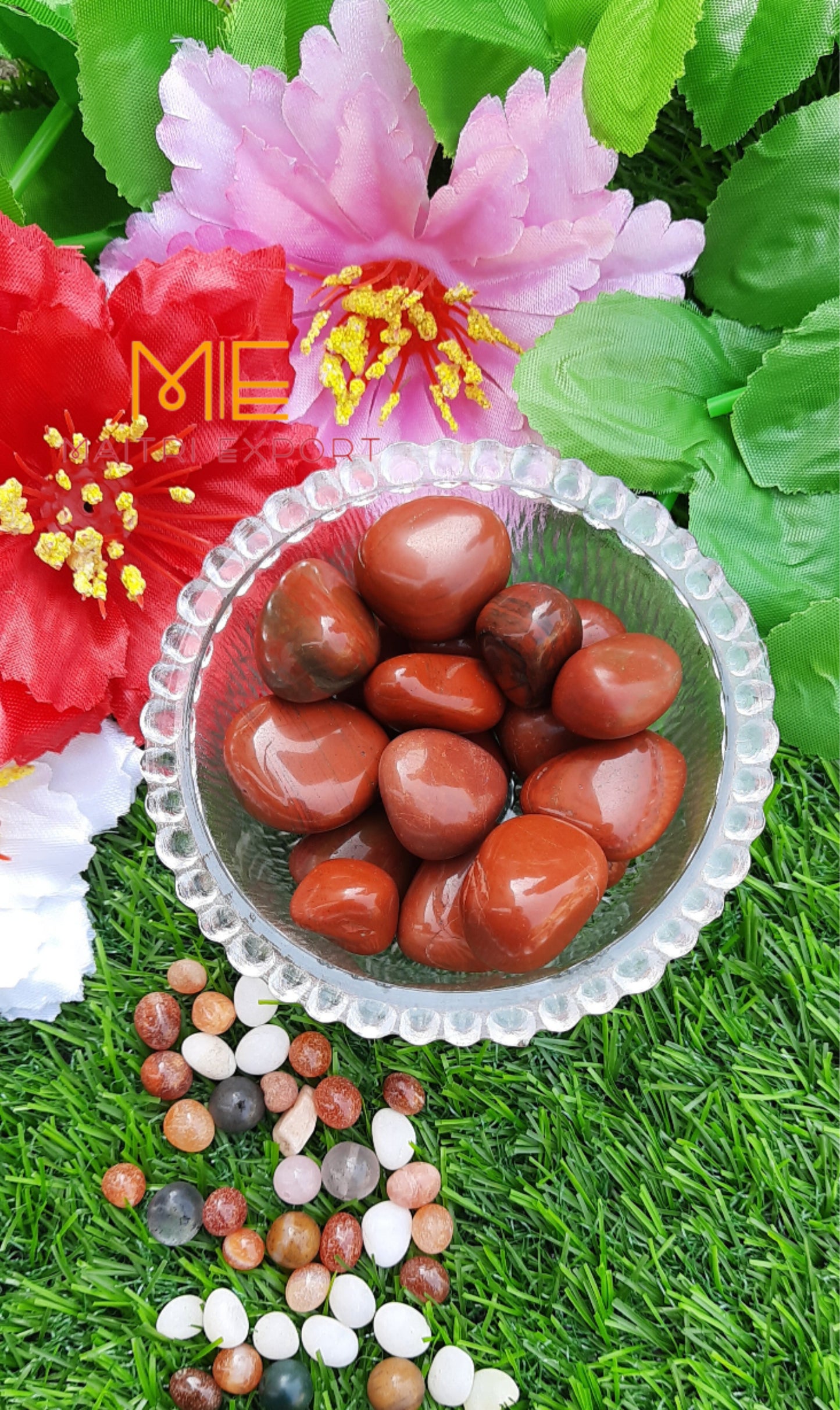 Red Jasper Natural Crystal Healing Stone Tumble / Pocket Stone-Maitri Export | Crystals Store