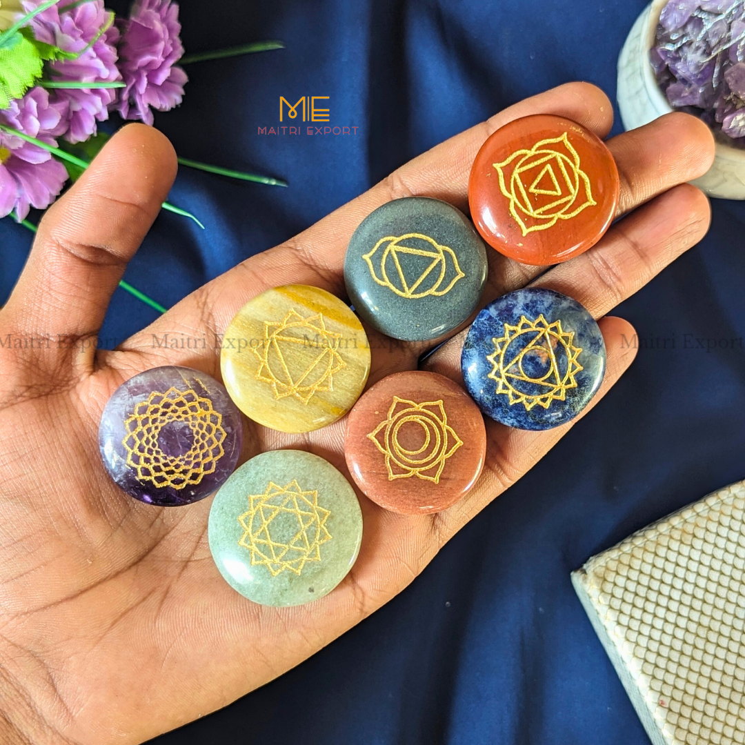 7 Chakra Round Set-Maitri Export | Crystals Store