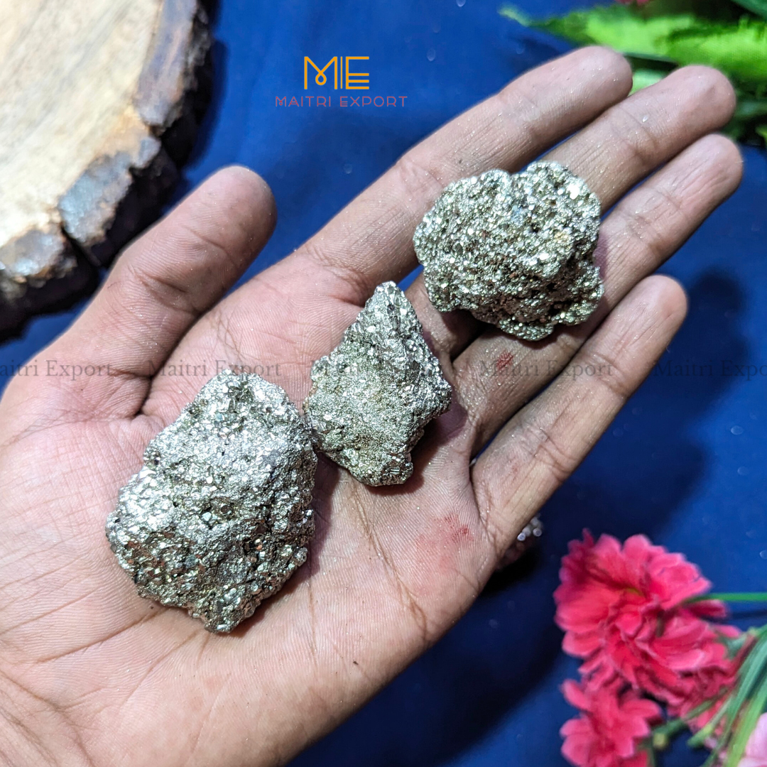 Natural Pyrite Cluster from Peru-50-70gm-Maitri Export | Crystals Store