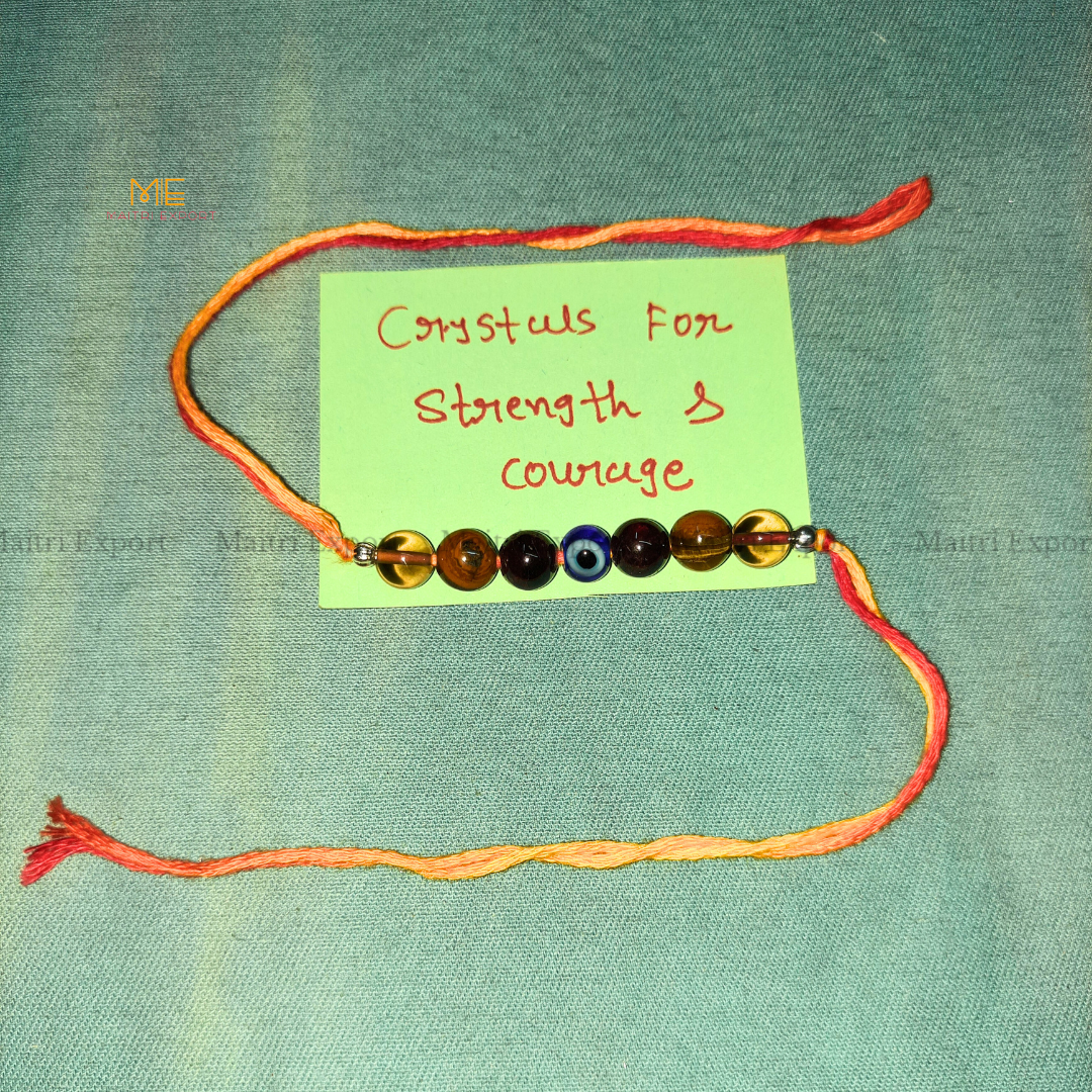 Natural crystal stone purposed rakhi-Maitri Export | Crystals Store