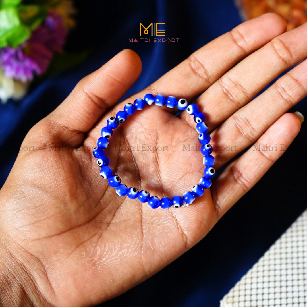 Evil Eye Crystal Healing Bracelet-6mm-Maitri Export | Crystals Store