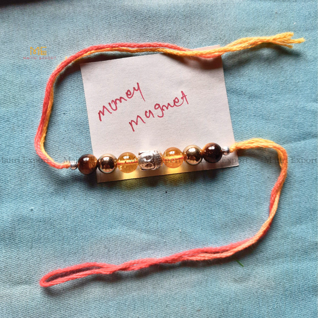 Natural crystal stone purposed rakhi-Maitri Export | Crystals Store