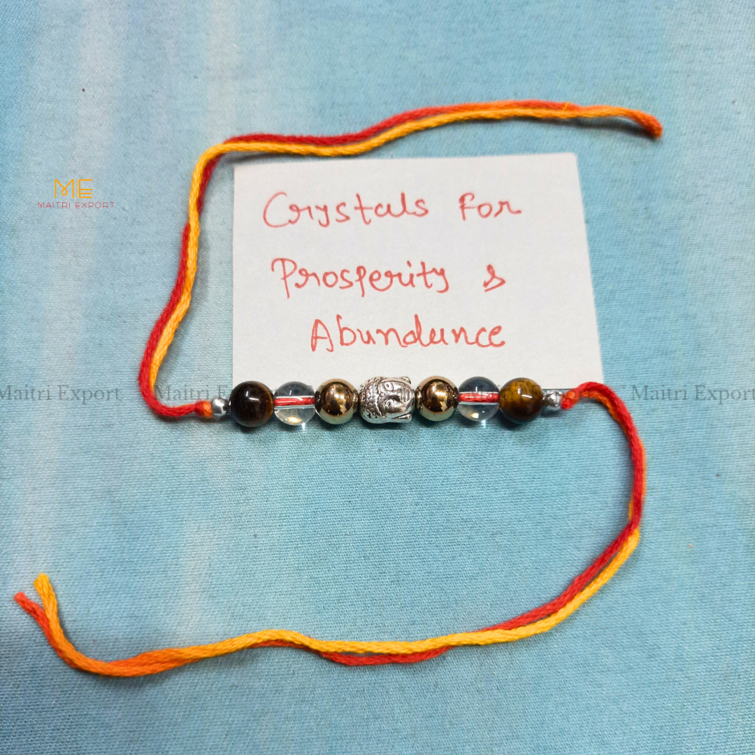 Natural crystal stone purposed rakhi-Maitri Export | Crystals Store