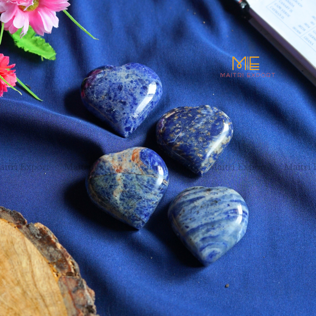 Natural crystal stone heart Shape ( Palm Size )-Maitri Export | Crystals Store