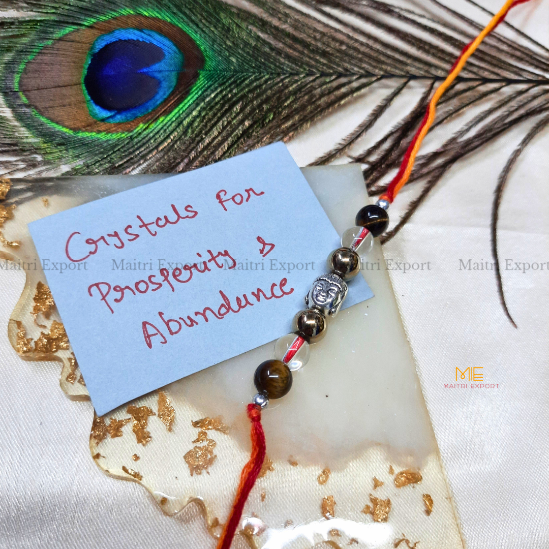 Natural crystal stone purposed rakhi-Maitri Export | Crystals Store
