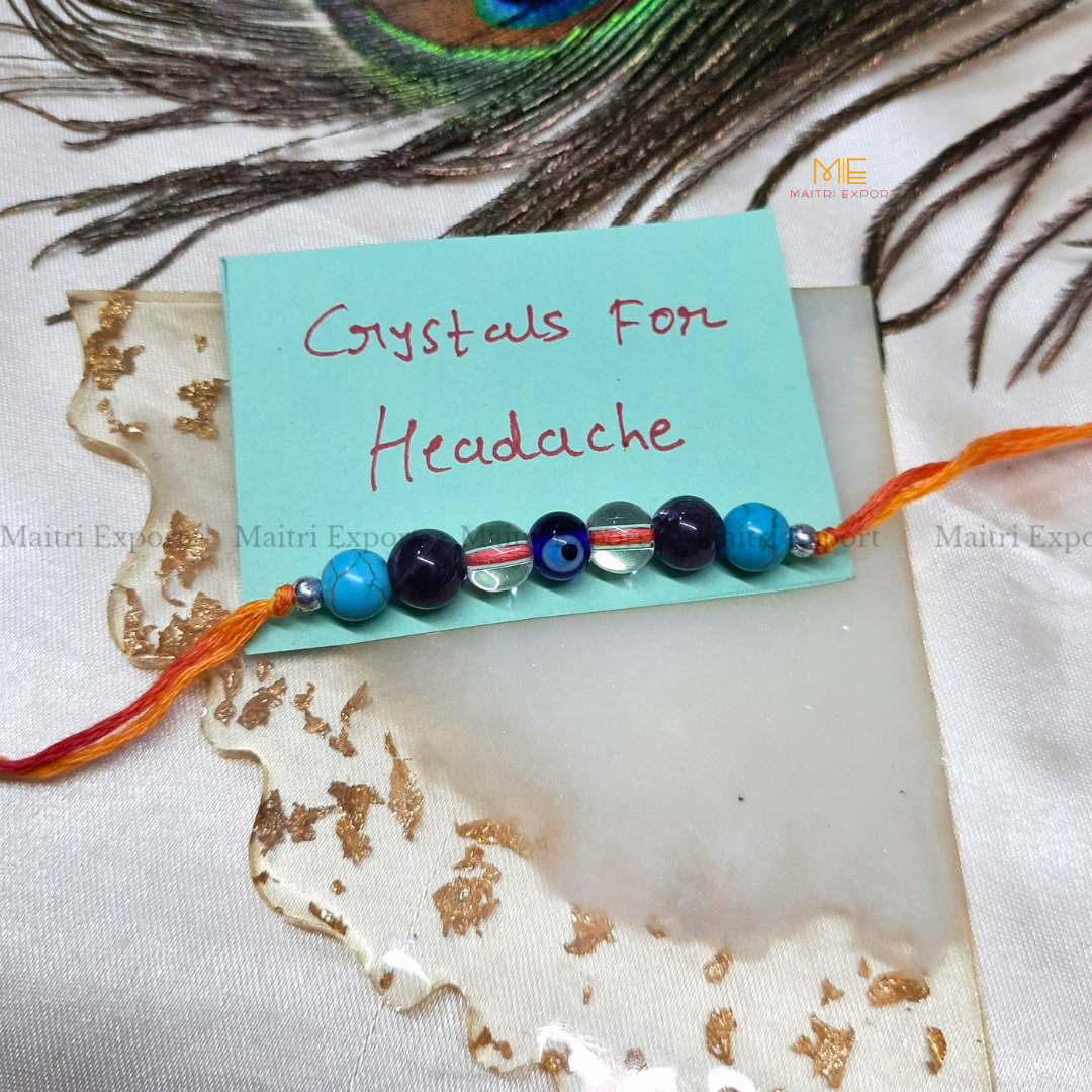 Natural crystal stone purposed rakhi-Maitri Export | Crystals Store