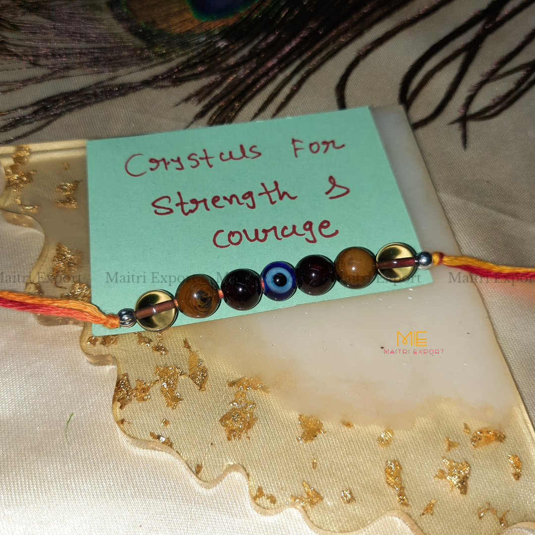 Natural crystal stone purposed rakhi-Maitri Export | Crystals Store