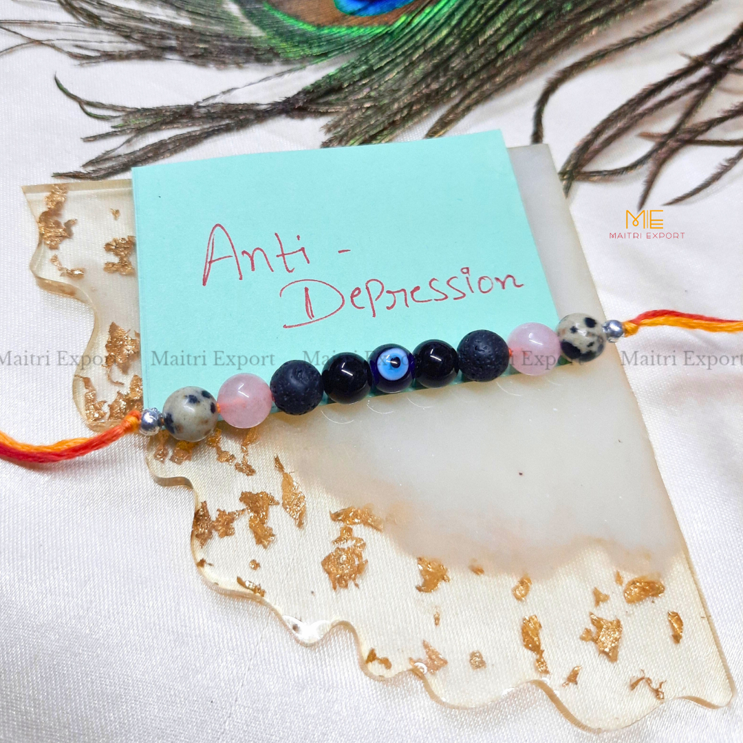 Natural crystal stone purposed rakhi-Maitri Export | Crystals Store