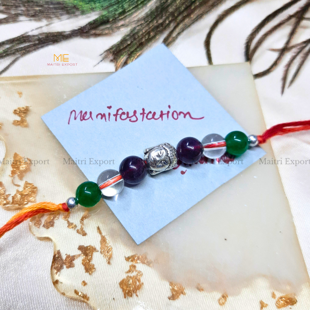 Natural crystal stone purposed rakhi-Maitri Export | Crystals Store