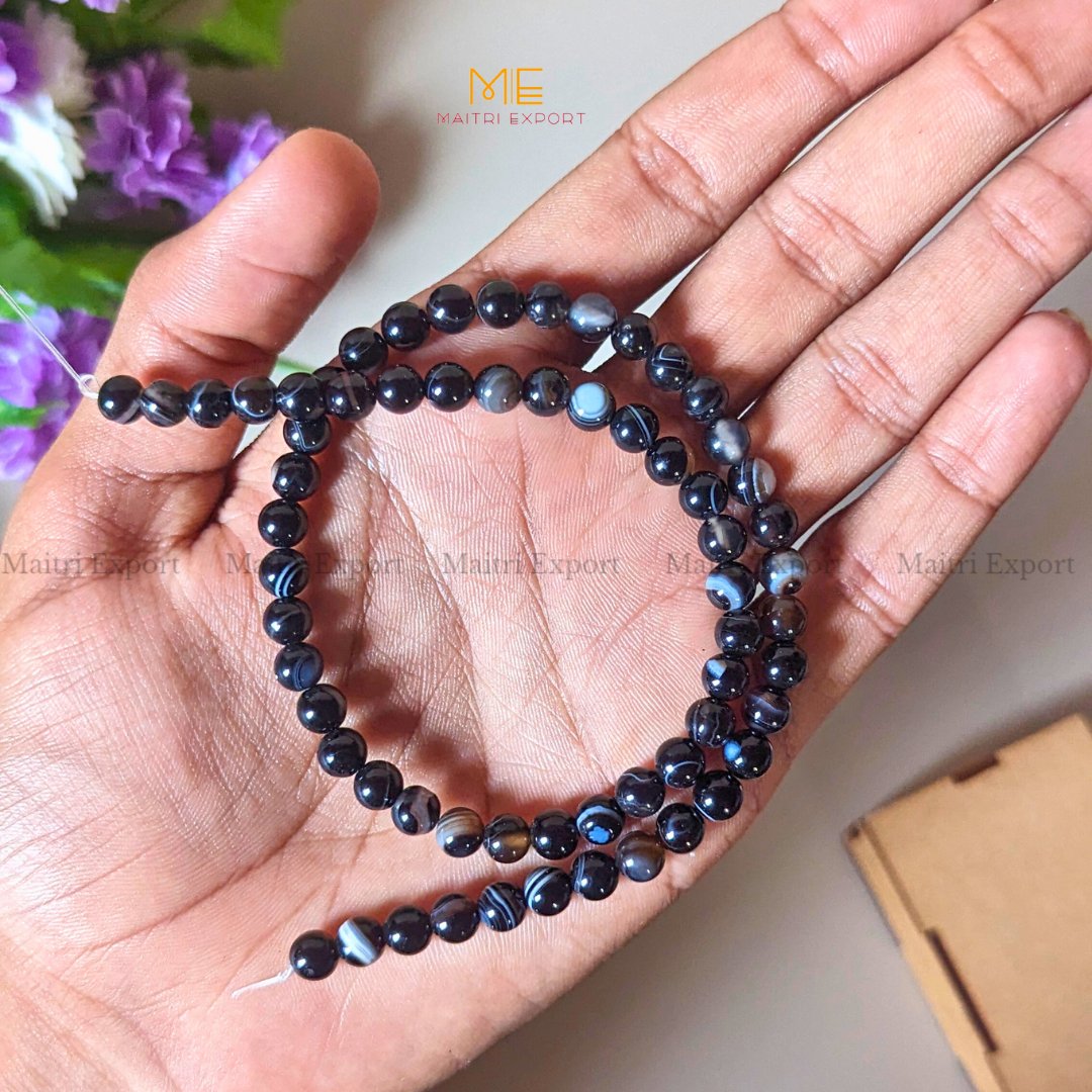 6mm loose round crystal beads strand / line-Sulemani Hakik-Maitri Export | Crystals Store