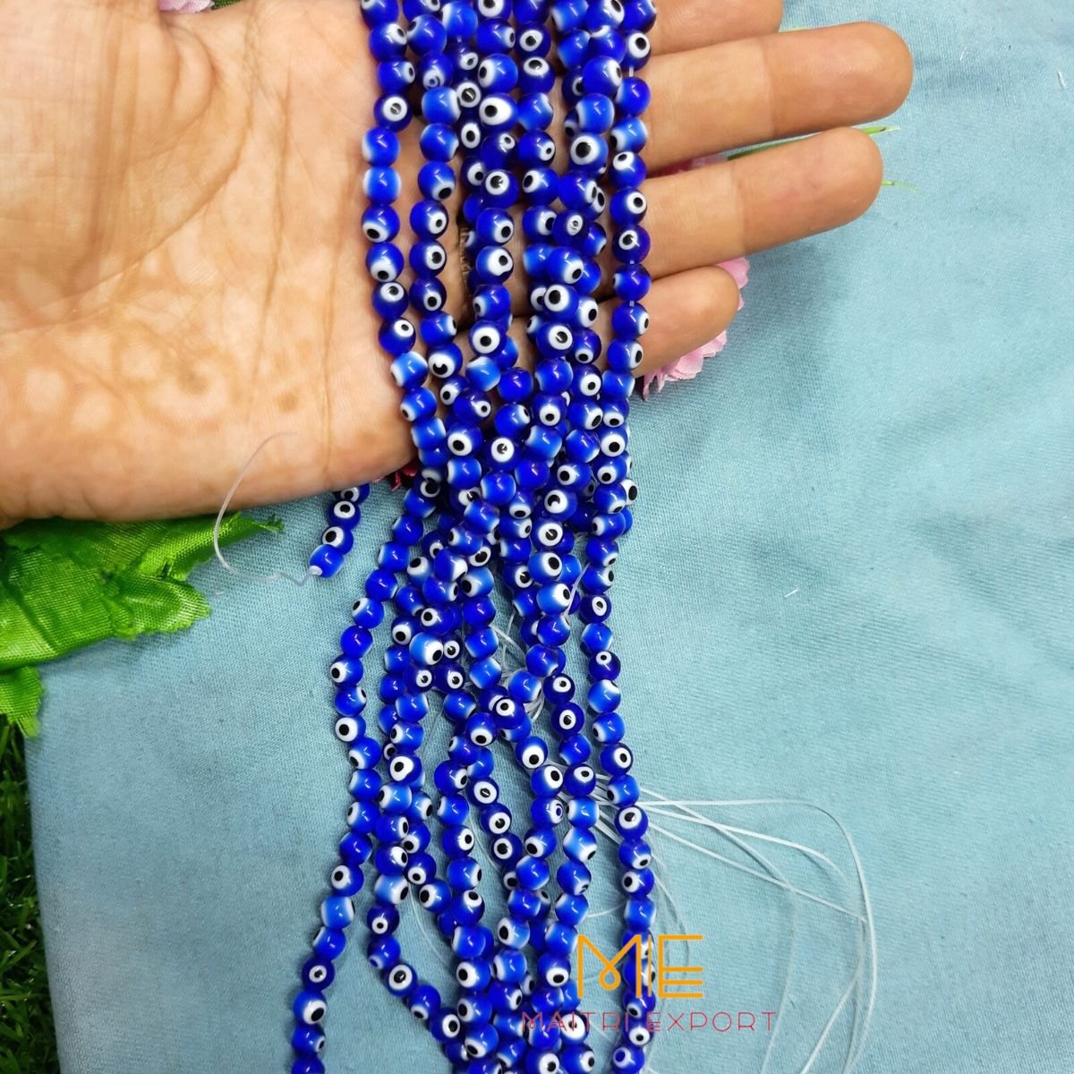 6mm loose round crystal beads strand / line-Evil Eye-Maitri Export | Crystals Store