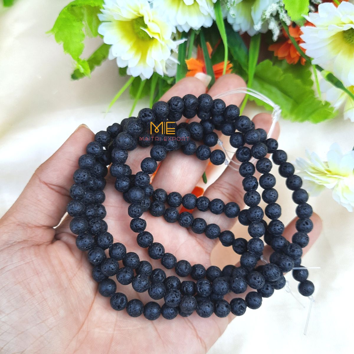 6mm loose round crystal beads strand / line-Lava-Maitri Export | Crystals Store