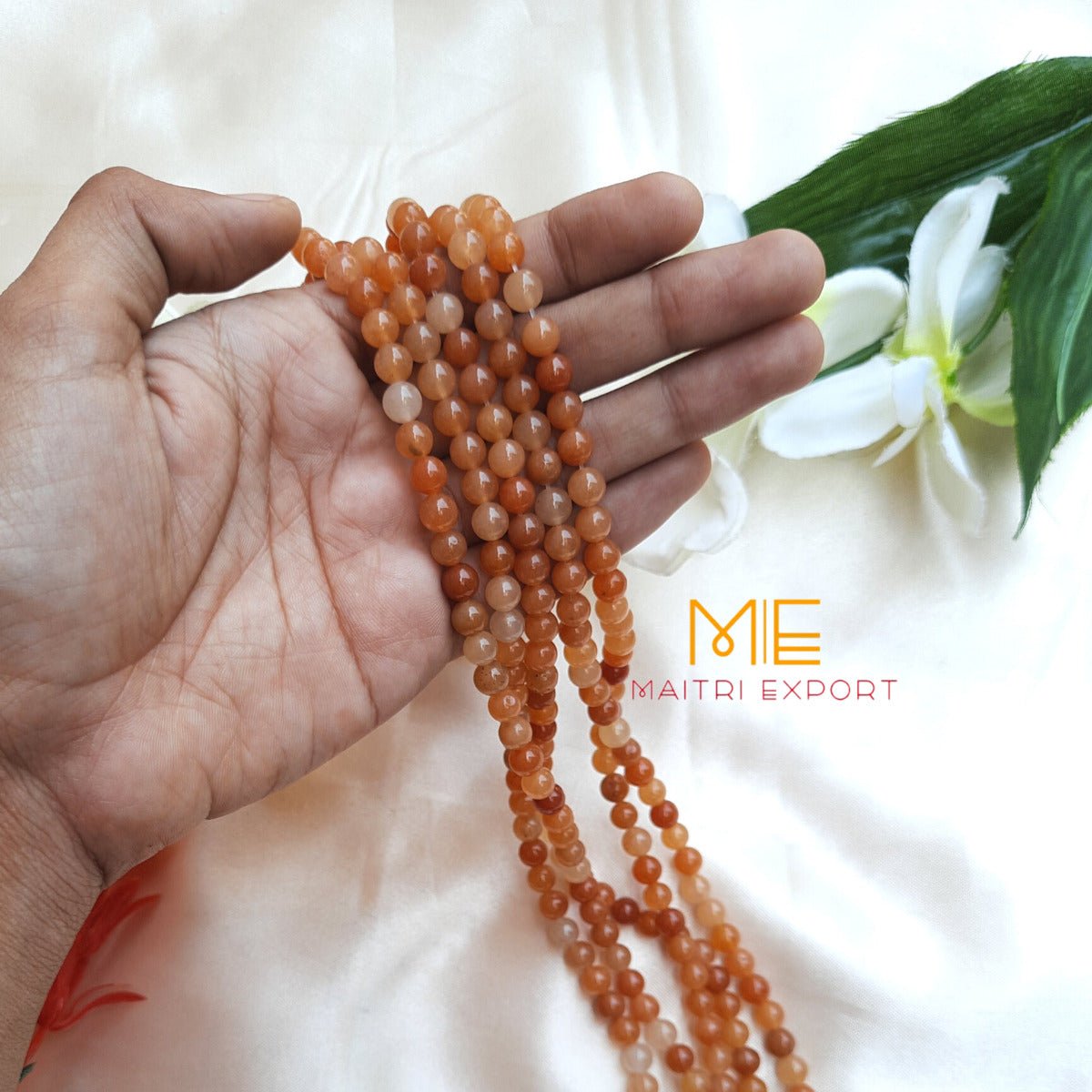 6mm loose round crystal beads strand / line-Carnelian-Maitri Export | Crystals Store