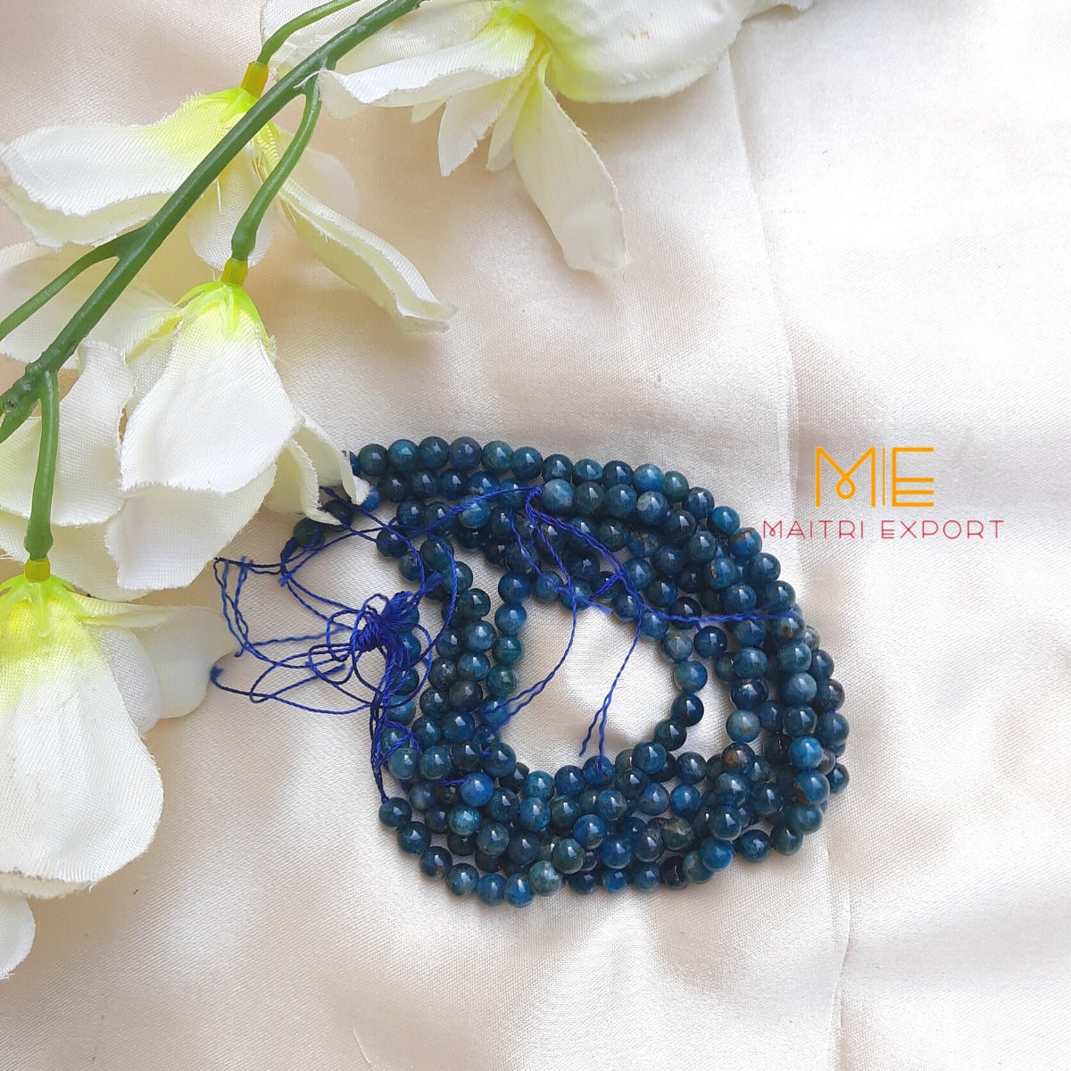 6mm loose round crystal beads strand / line-Apatite-Maitri Export | Crystals Store