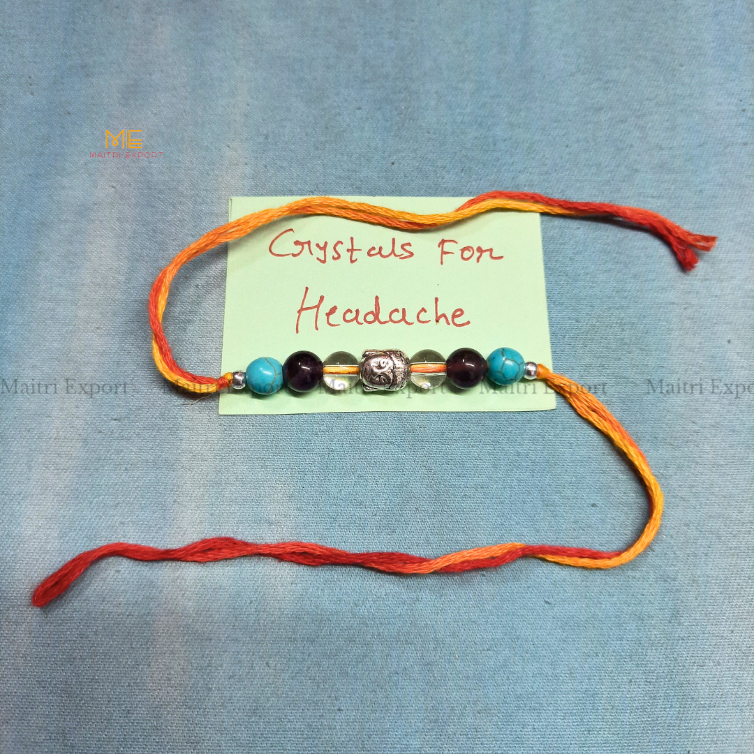 Natural crystal stone purposed rakhi-Maitri Export | Crystals Store