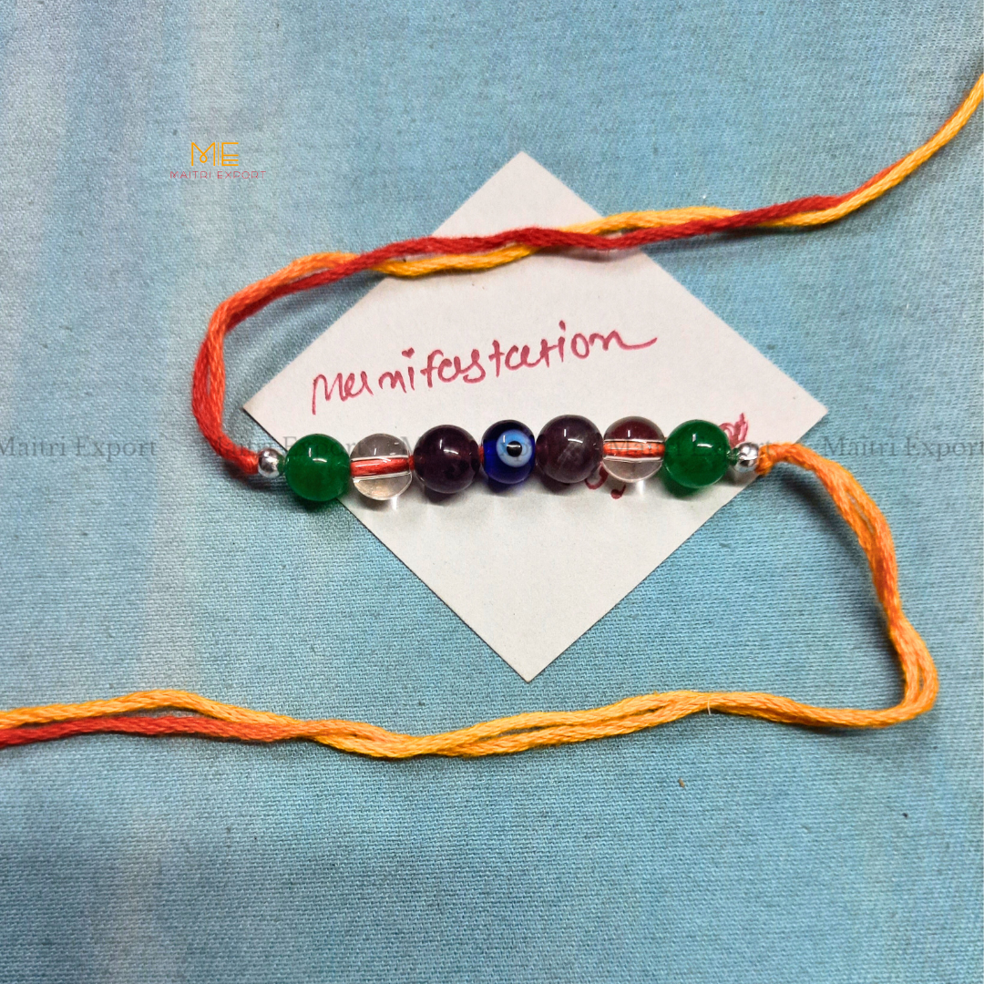 Natural crystal stone purposed rakhi-Maitri Export | Crystals Store