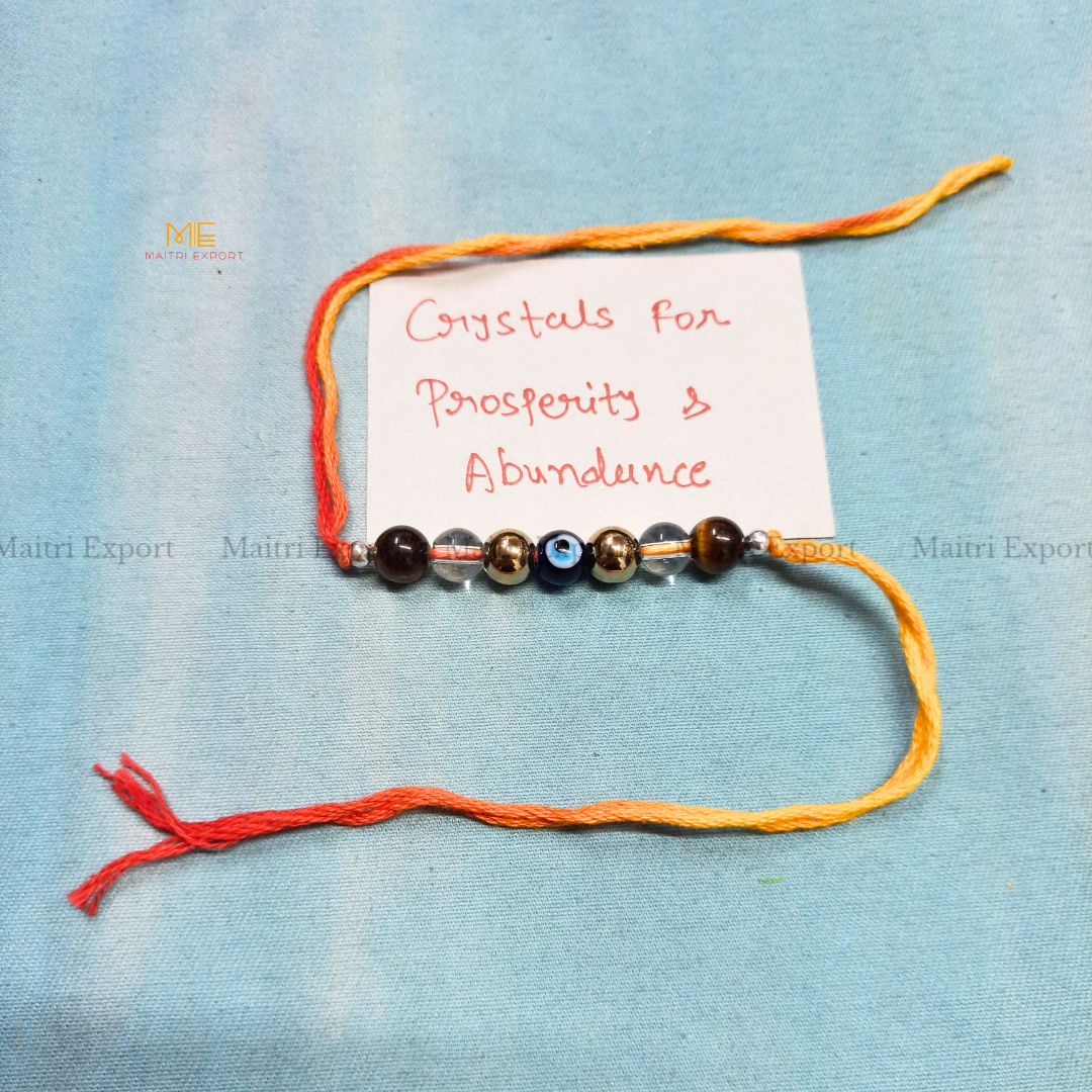 Natural crystal stone purposed rakhi-Maitri Export | Crystals Store