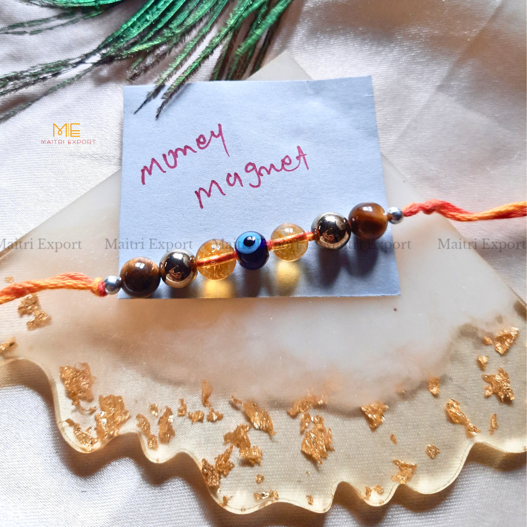 Natural crystal stone purposed rakhi-Maitri Export | Crystals Store